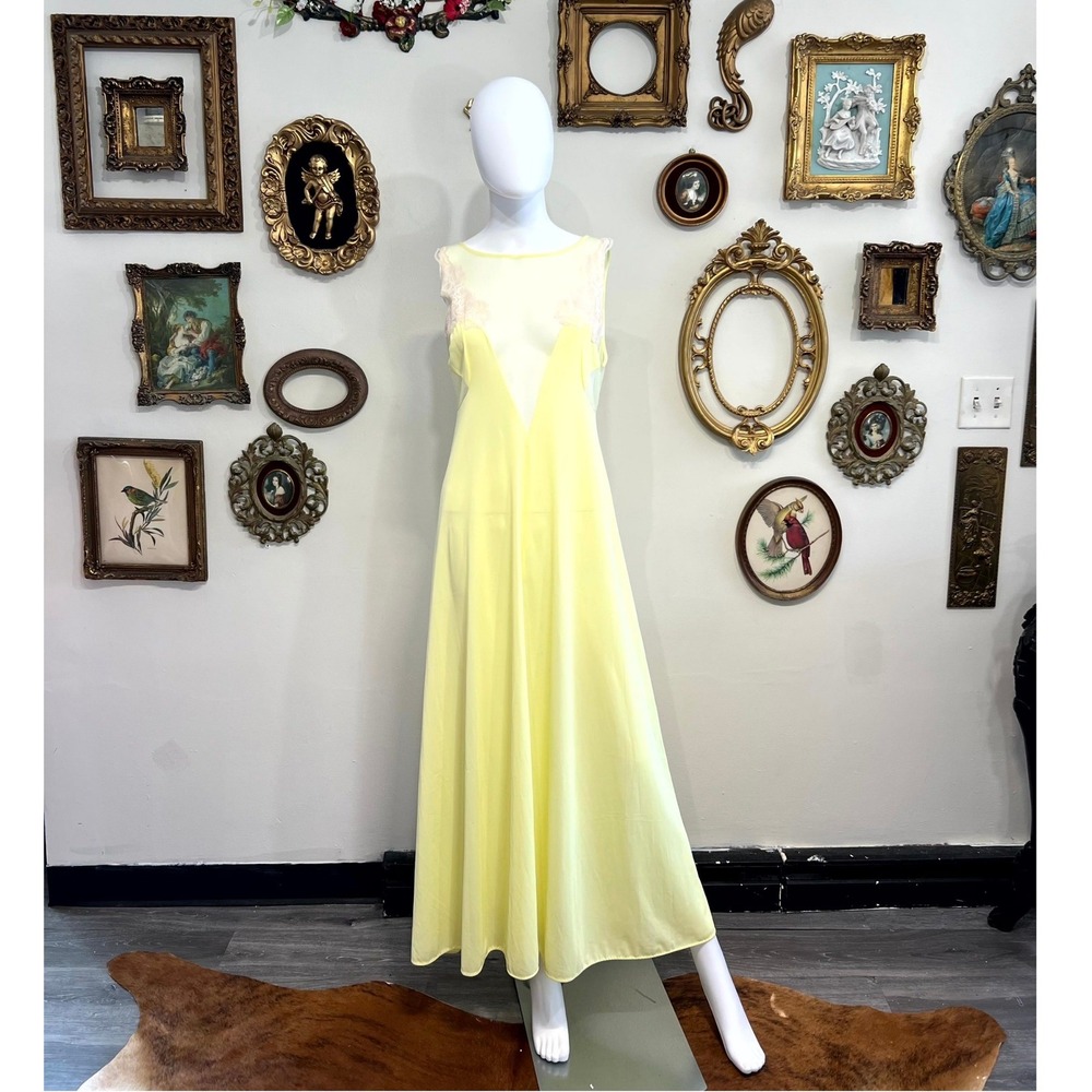 Vintage Aristocraft‎ by Superior Lace Trim Maxi Nightgown Large